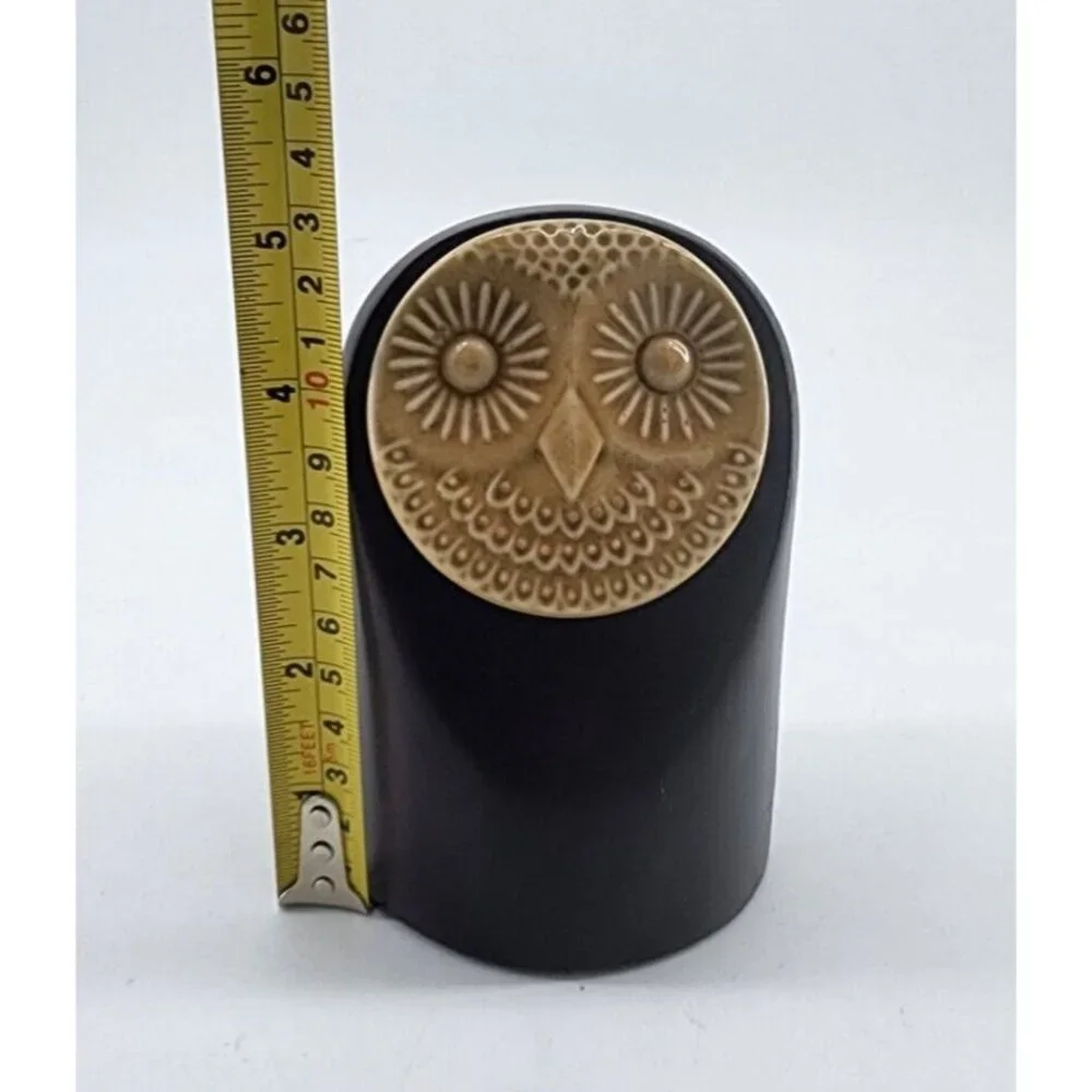 Danish Wooden Owl Figure Pottery‎ Face Statue IKEA of Sweden Modern Design 5